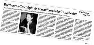 Die fulminante Prometheus-Tanzperformance mit Live-Orchester fand auch in der Presse mit 6 Sternen eine euphorische Besprechung. Wir freuen uns sehr darüber!