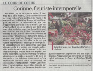 Jours de Printemps élu Coup de Coeur par La Provence sur le Salon Provence Prestige