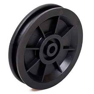 Carrucola in plastica antiurto da Ø 90 mm con cuscinetto a strisciamento per cavi fino a Ø 7 mm