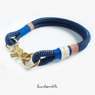 dunkelblaues Halsband mit fester Halsung