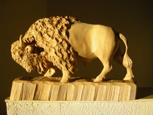 Bisonskulptur Bison Figur Paul Widmer