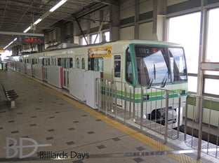 プールウェブに行くのに使った仙台の地下鉄。楽しい初乗車