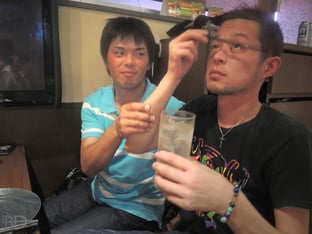 Fくん（左）&黒河伸二朗プロ（JPBA）