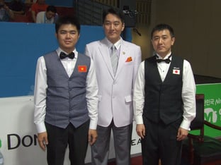 左はファイナルの相手、グエン選手（ベトナム）