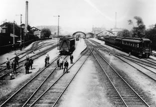 Gleisanlagen des Bahnhofs um 1910. Städtisches Museum Göttingen