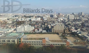 今回初めて試合会場併設のアルカイックホテルに泊まりました。16Fからの眺め。北向きです。毎朝気持ち良かったです