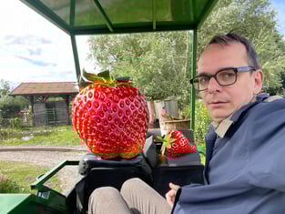 Andreas Piasek auf Karls Erdbeerhof.