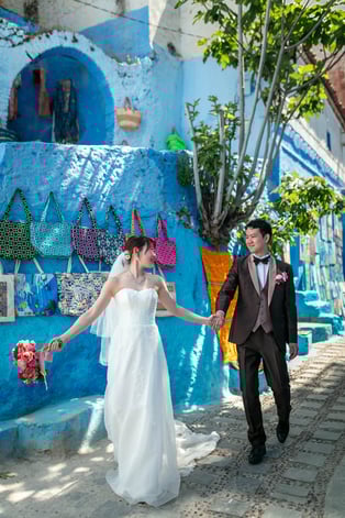 一生に一度のかけがえのない思い出を写真という形に残す。＜募集中＞モロッコ・シャウエンでフォトウェディング撮影/モロッコ実加