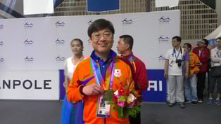 銅メダルの森陽一郎選手 撮影by水下広之選手