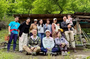 よる森-里山企画で、ご一緒した皆さんと。大人も子どもも、自然と自分と仲間と対話する時間を過ごします