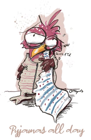 pyjamatag, all day, schlafanzug,couchpotato,ottbyrds,schrägevögel,einkuscheln, bettzipfel