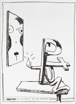 2014 "Ceci n´est pas une femme. No. 2 der aktuellen Grafikken für die Gästetoilette"