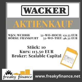freaky finance, Wacker Chemie, Aktie, Kaufbeleg, Zahlen, Daten