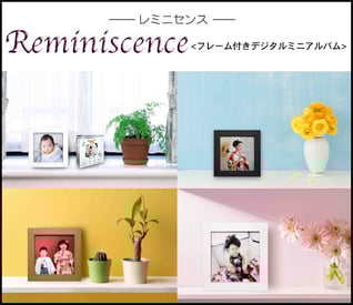 ミニデジタルアルバムをフレームに入れて飾れます。