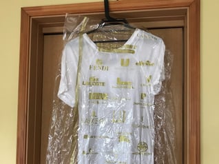 クリーニング店のビニールのカバー