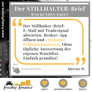 freaky finance, STILLHALTER-Brief, Optionshandel, Short Secured Puts, Kundenstimmen, Abonnenten-Feedback, Börsendienst