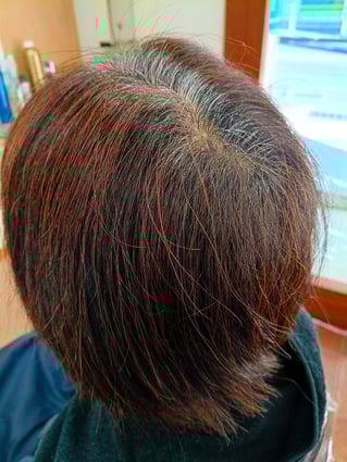 M様HQヘナとシコン色で2度染め　2ヶ月半後