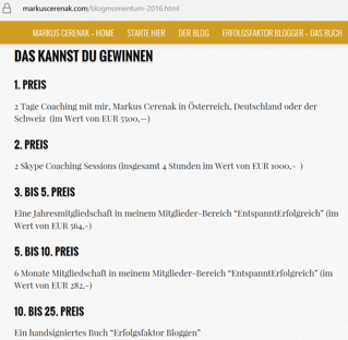 freaky finance, Markus Cerenak, Preise,Blogmomentum