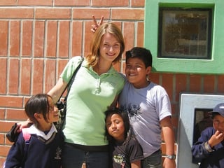 Tamara Feuz auf Projektbesuch 2010