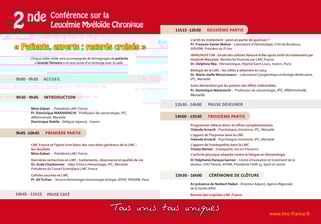 conference lmc france journee mondiale leucemie myeloide chronique world cml day 9/22 22/9 france IPC institut paoli calmettes marseille patient expert regards croisés