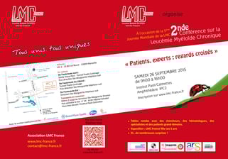 conference lmc france journee mondiale leucemie myeloide chronique world cml day 9/22 22/9 france IPC institut paoli calmettes marseille patient expert regards croisés