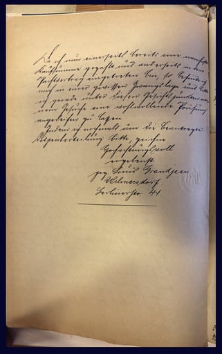 Bauakte des Restaurationsgebäudes, 1905. Abschrift der Depesche von Louis Grandjean vom 3. April 1905. Erläuterung zur korrigierten Zeichnung, Seite 2.