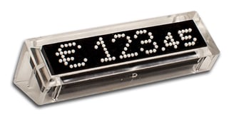 TAXOM Modul Base transparent mit einem schwarzen Preismodul TAXOM 800