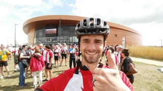 Sam Ehlers at Paris-Brest-Paris 2015 Randonneur cycling for Manitoba Randonneurs