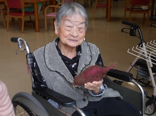 大きなさつま芋がとれました