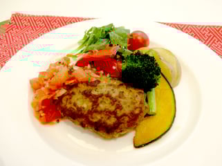 ハンバーグ＆焼き野菜 サルサソース添え