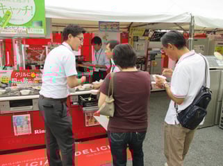 最新コンロで実演もしました