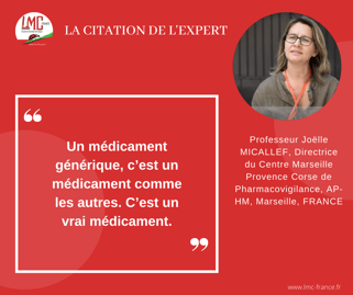 Interview Professeur Joelle Micallef - Mina Daban - LMC et génériques - Citation de l'expert - Médicaments