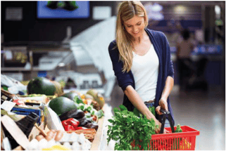 Einkaufskorb rot 2-Arm-Variante, roter Einkaufskorb mit zwei Tragegriffen