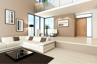 Deze 4 kleuren kun je toepassen aan een zwart-witte woonkamer