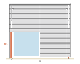 取り付け可否のカーテンレール画像