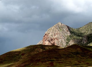 Regenschauer kam über den Berg