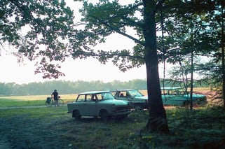 auf dem Parkplatz fast nur Trabis