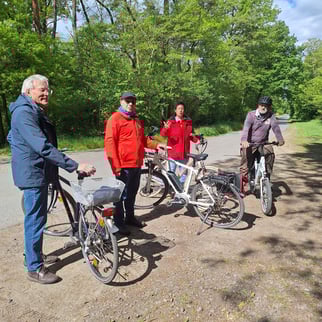 Treffen am Kalksandsteinwerk:R. Wenzel, W. Weiland, P. Weiland, Klaus Klein, Foto: ©F.Wolf