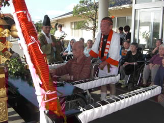 玉串礼拝の様子