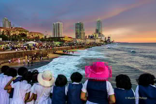 Abend am Strand von Colombo, Sri Lanka