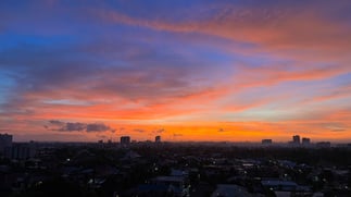 朝活中に撮影したセブの空の写真