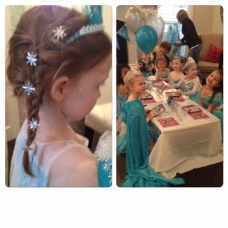 Hairstyles & Snowflake Makeup for "Frozen" Party