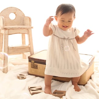 オーガニックライン　リバティプリントワンピース