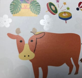 部分クリアトナーの例(花模様)