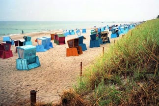 viele der Strandkörbe waren leer