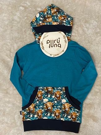 Hochlandrind-Hoodie Gr. 110 / 53.-