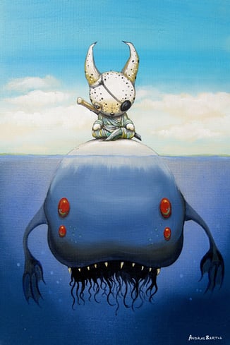 andras bartos yuri pop art leinwanddruck funny sad happy bunt