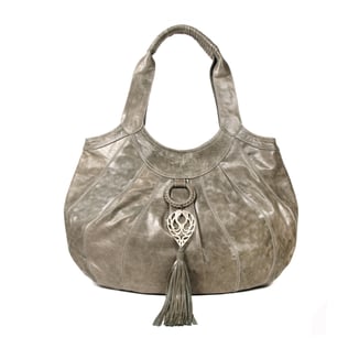 Sumba - Khaki green large leather shopper handbag