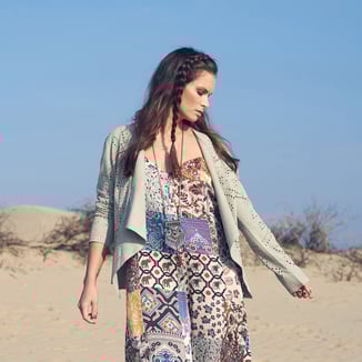 GREY SUEDE JACKET WITH PERFORATIONS