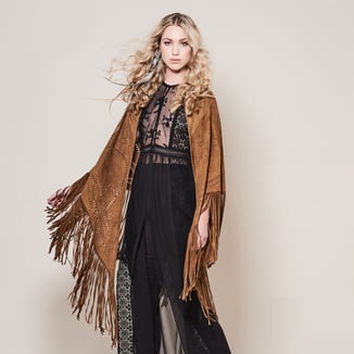 JOY EXTRA LARGE WRAP - MID BROWN